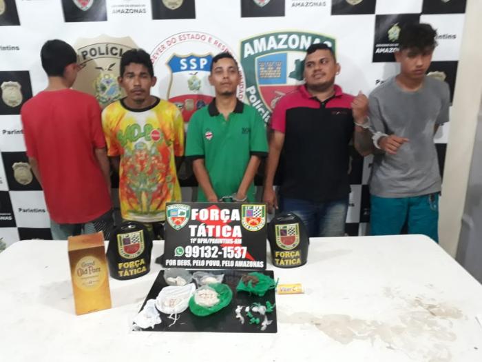 Cinco são presos em Parintins acusados de tráfico de drogas no Centro