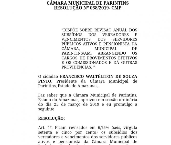 Presidente da Câmara ameaça processar jornalista que divulgou matéria sobre aumento salarial de Vereadores de Parintins
