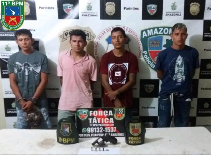 Polícia Militar prende envolvidos em tentativa de homicídio com arma de fogo em Parintins