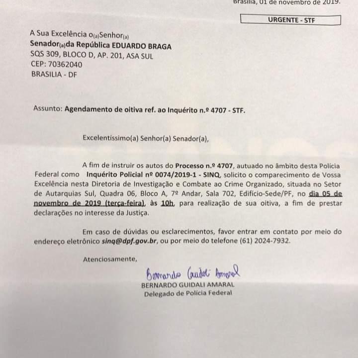 Defesa de Eduardo Braga afirma que senador não foi alvo de busca e apreensão Defesa de Eduardo Braga afirma que senador não foi alvo de busca e apreensão