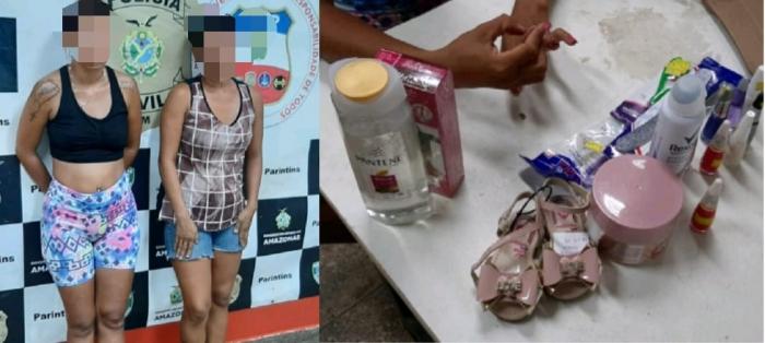 PM  prende duas mulheres por furto em supermercado de Parintins