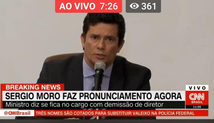 CONFIRMADO: Sérgio Moro deixa Ministério da Justiça e amplia isolamento de Jair Bolsonaro
