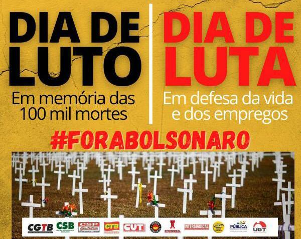 Manaus- AM terá homenagem aos 100 mil mortos pela Covid e protesto contra Bolsonaro Manaus- AM terá homenagem aos 100 mil mortos pela Covid e protesto contra Bolsonaro