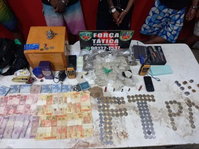 PM de Parintins prende quadrilha suspeita por tráfico de drogas no bairro Itaúna II