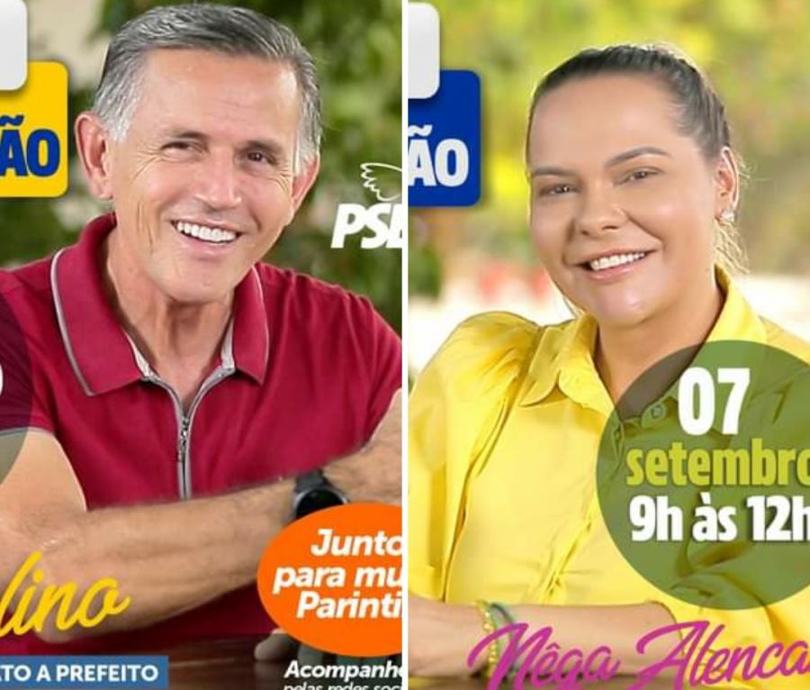 Em Parintins, Juscelino e Nega marcam convenção para o dia 7 de Setembro