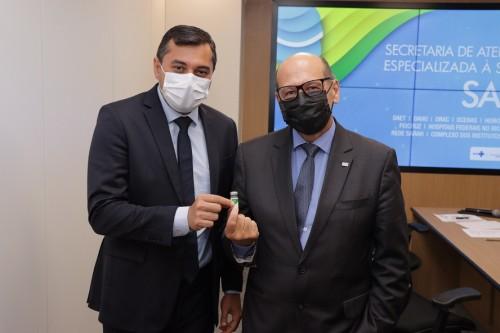 Wilson Lima se reúne com Pazuello e trata de estratégias para vacinação contra Covid-19