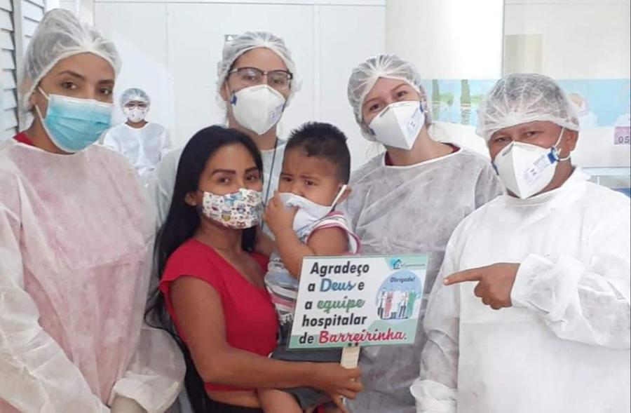 Em Barreirinha, criança internada com Covid-19 tem alta hospitalar Em Barreirinha, criança internada com Covid-19 tem alta hospitalar