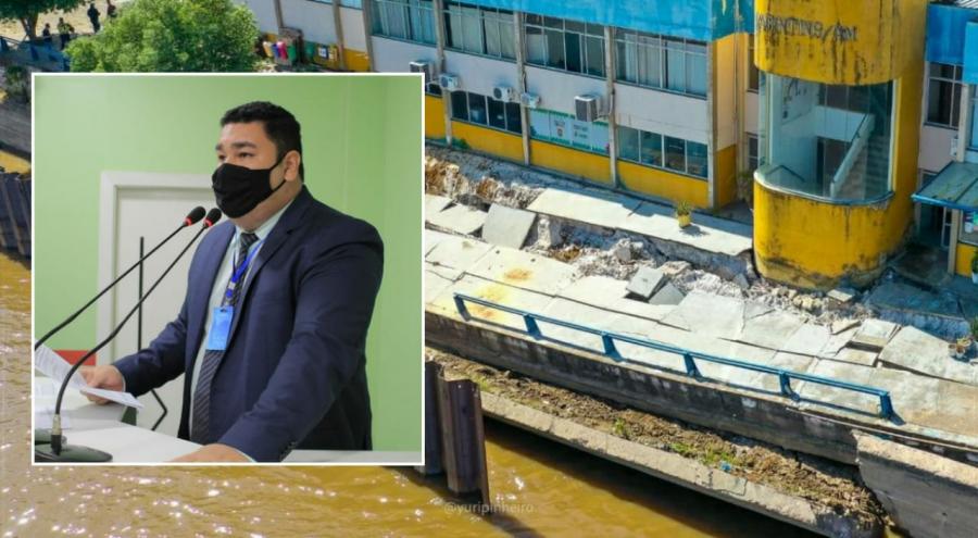 Alex cobra reforma imediata do muro de contenção do Porto de Parintins pelo Dnit Alex cobra reforma imediata do muro de contenção do Porto de Parintins pelo Dnit