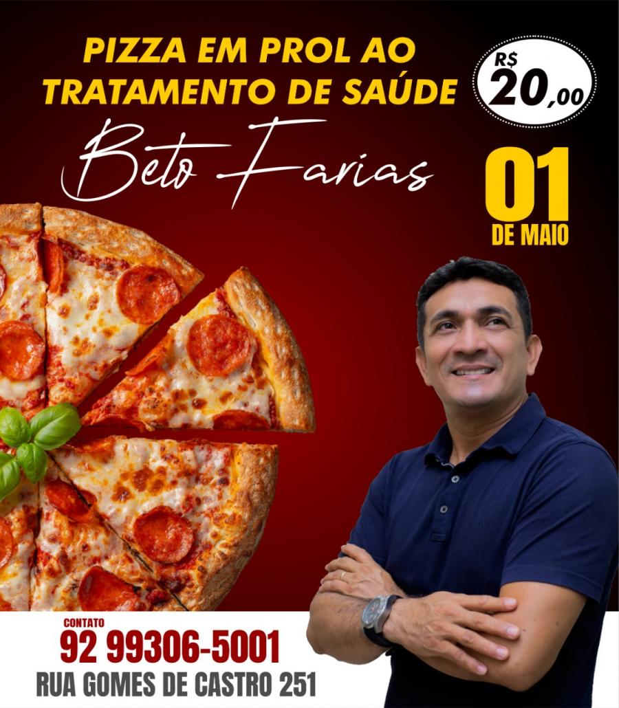 Família promove pizza em prol ao tratamento do ex vereador Beto Farias contra o cancer