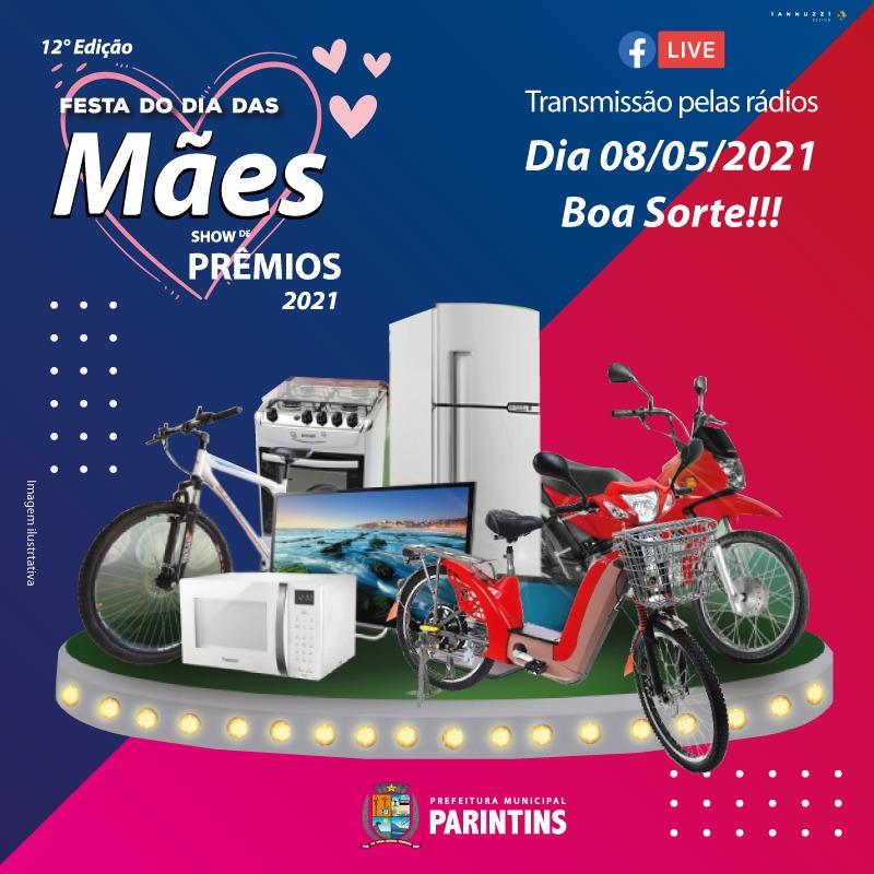Prefeitura de Parintins realiza Show de Prêmios do dia das mães 2021
