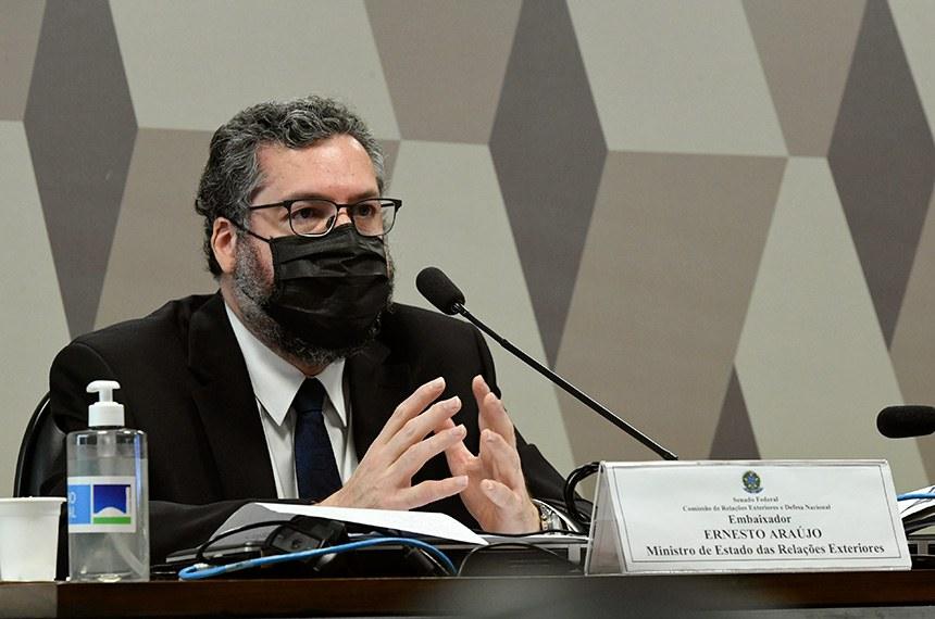 CPI da Pandemia ouve ex chanceler Ernesto Araújo nesta terça 