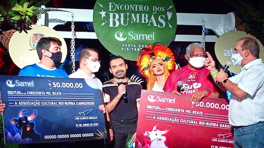 Grupo SAMEL incentiva Garantido e Caprichoso com R$ 100 mil e mil cestas básicas