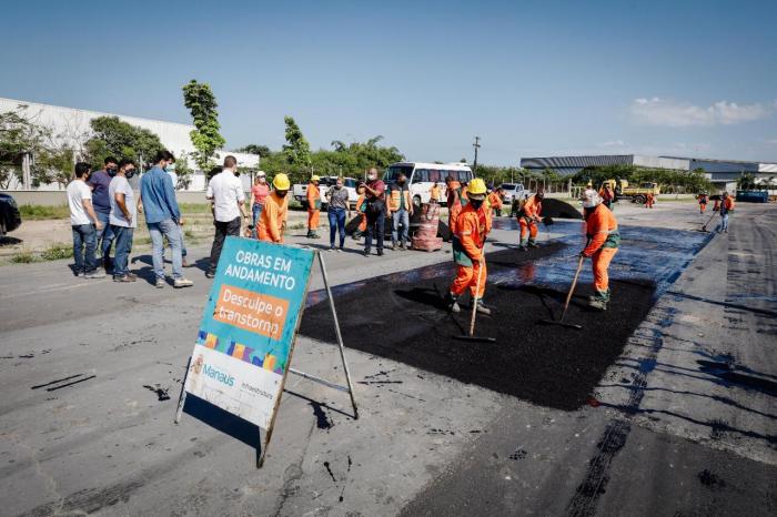 Prefeitura de Manaus intensifica recuperação de vias no Distrito Industrial 2