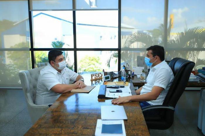 Em encontro com Wilson Lima, Alex Garcia apresenta demandas de Parintins