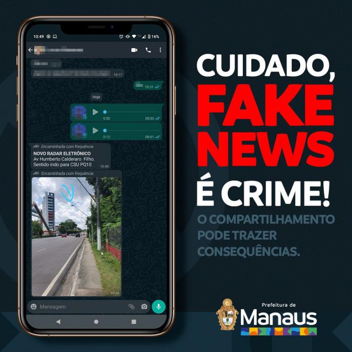 Prefeitura de Manaus alerta para ‘fake News’ sobre instalação de câmeras para notificações