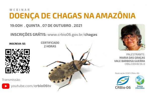 Doença de Chagas na Amazônia é tema de Webinar promovido pelo CRBio-06
