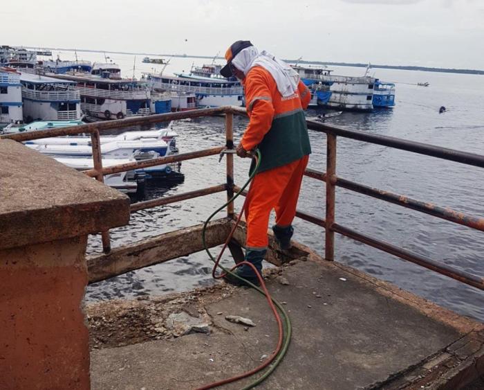 Jander Lobato viabiliza obras de recuperação de escada no Porto de Manaus   
