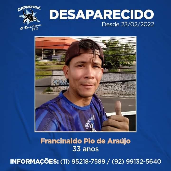 Artista de Parintins que estava desaparecido em SP é encontrado morto