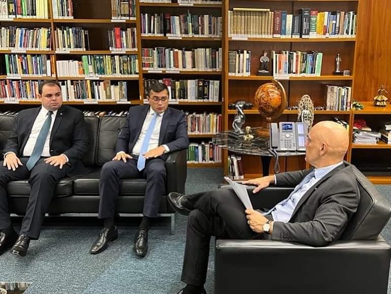 Wilson Lima reúne com ministro do STF Alexandre de Moraes sobre a Zona Franca