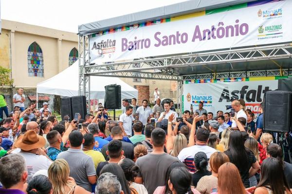 Prefeitura de Manaus e governo do Amazonas iniciam programa 'Asfalta Manaus' no bairro Santo Antônio