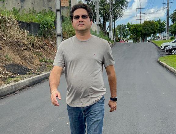 MANAUS: Ruas do bairro Alvorada recebem recapeamento asfáltico, após solicitação de Jander Lobato