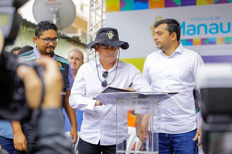 David Almeida e Wilson Lima assinam ordem de serviço da feira do São Francisco