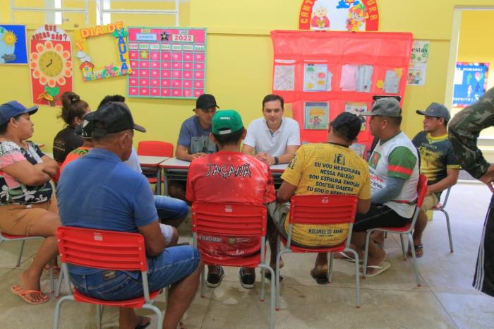 Prefeito em exercício Mateus Assayag visita Mocambo para ajustar detalhes do festival folclórico