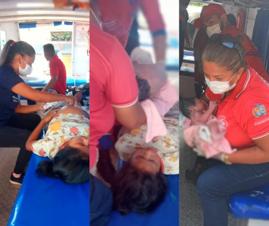 Equipe de saúde promove parto em ambulancha próximo a Parintins