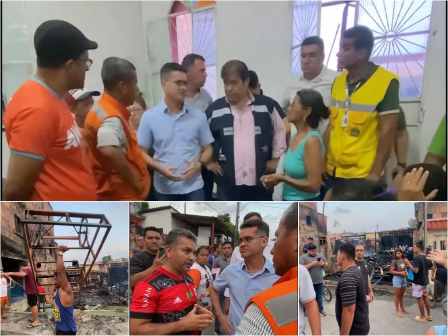 Solidário, David Almeida presta apoio à famílias do Japiim, em Manaus, após incêndio