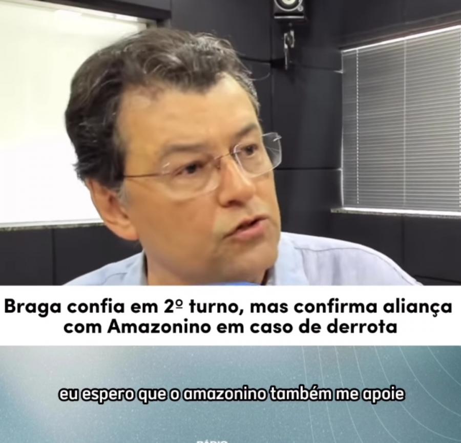 VÍDEO: Braga esperava apoio de Amazonino no segundo turno 