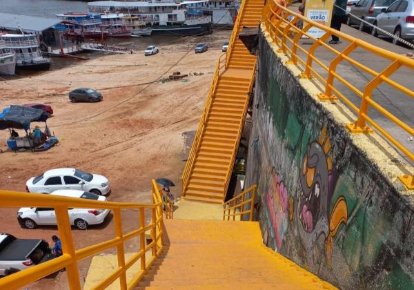 Escada do Porto de Manaus é revitalizada com apoio do vereador Jander Lobato