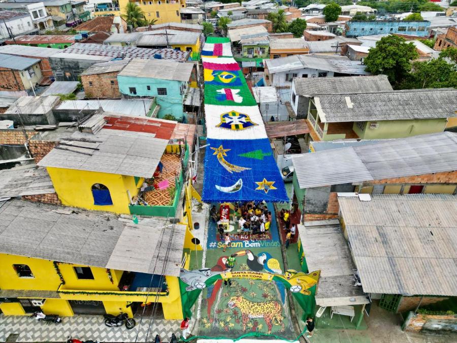 Com apoio da Prefeitura de Manaus, ruas decoradas terão a maior Copa de todos os tempos