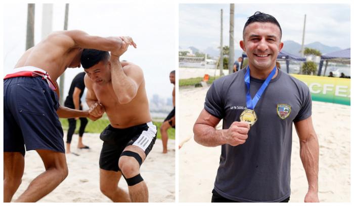 Capitão Tasso Alves, do Amazonas, é o campeão brasileiro de Luta do de Praia
