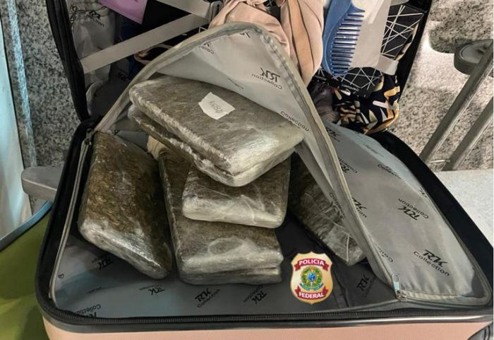 PF prende mulher com 3,5 kg de maconha no Aeroporto de Natal