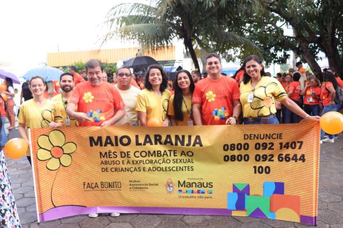 Jander Lobato participa de caminhada de sensibilização sobre o combate ao abuso sexual infanto-juvenil