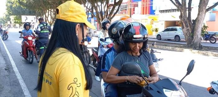 Campanha Maio Amarelo é encerrada em Parintins com panfletagem e blitz educativa 