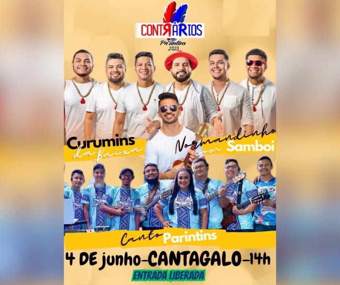 Contrários 2023 terá Curumins da Baixa, Canto Parintins e Samboi neste domingo (4)