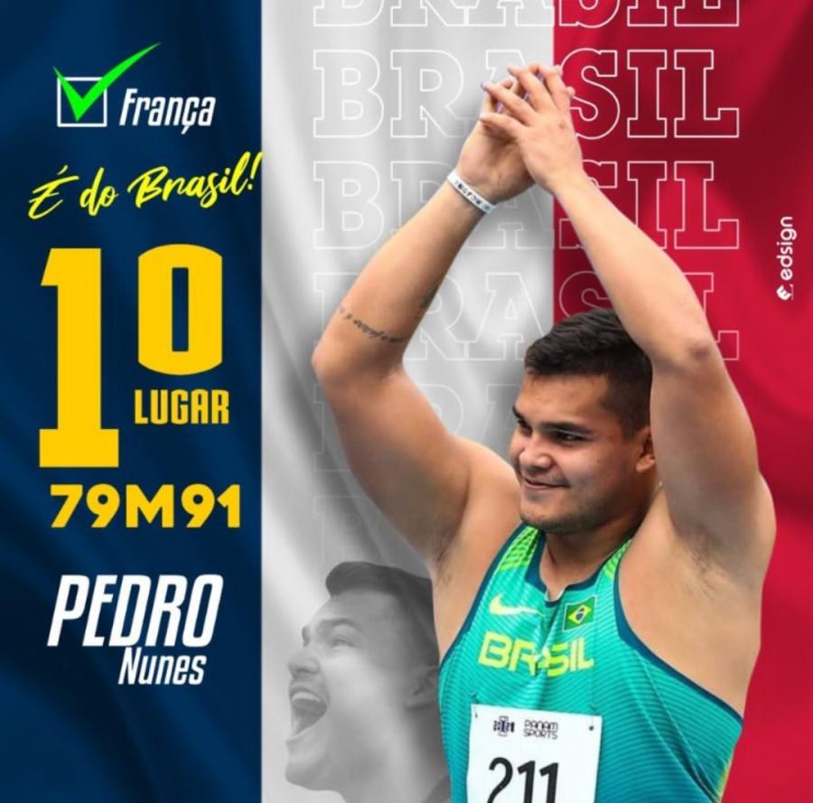VÍDEO: Amazonense Pedro Nunes vence competição na França no lançamento de dardo