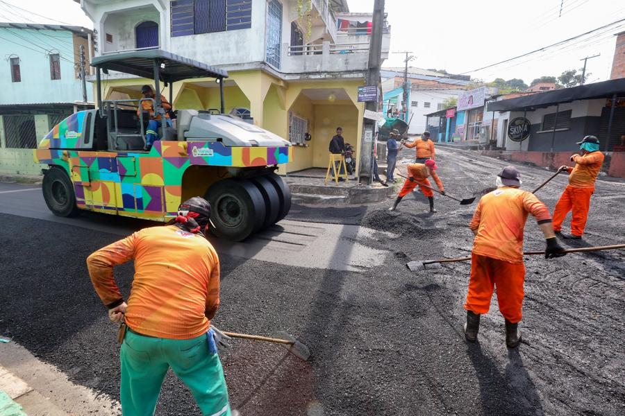 Governo do Amazonas e Prefeitura iniciam obras com recursos do Asfalta Manaus 3