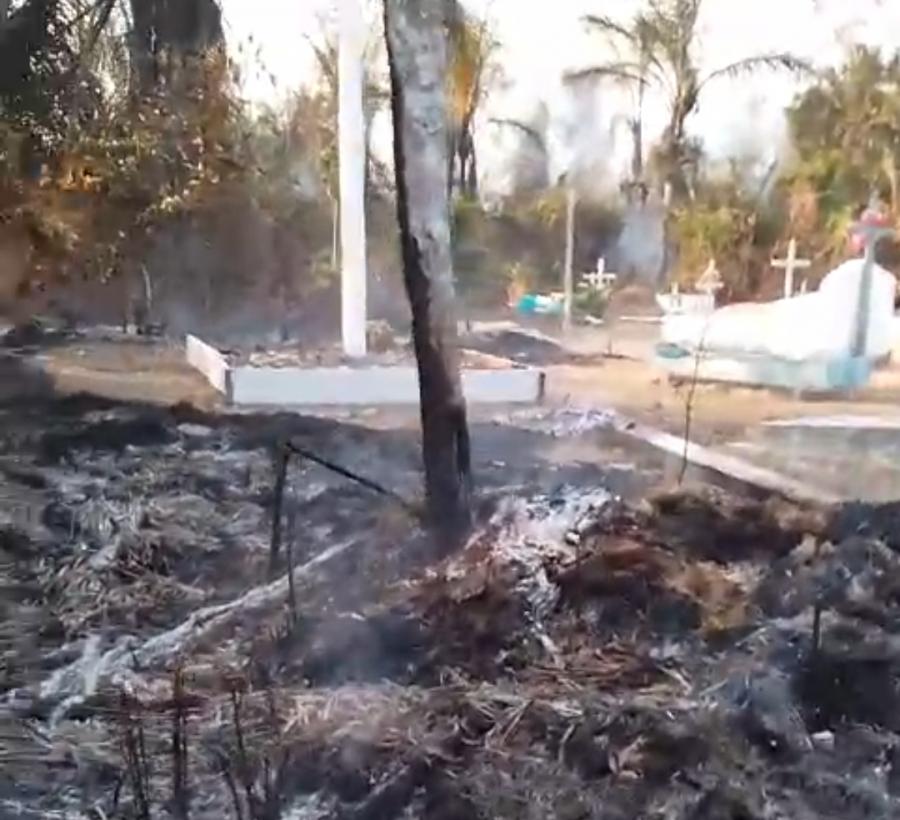 VÍDEO: Queimadas atingem até cemitério no interior do Amazonas