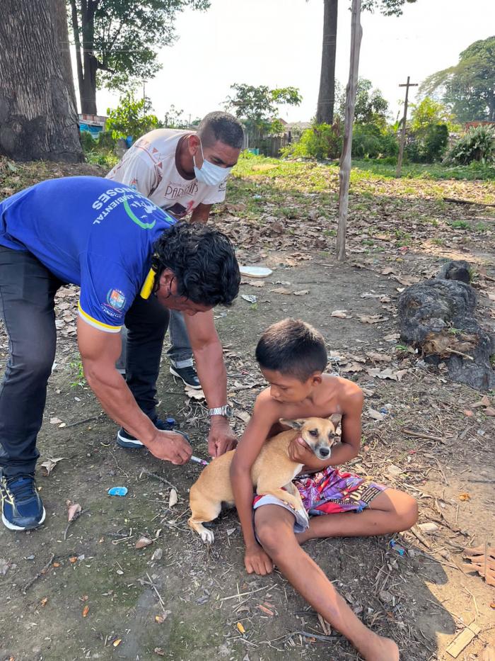 Campanha contra maus-tratos leva vacinação para animais no bairro Castanhal 
