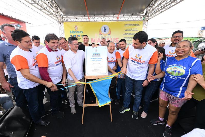 David Almeida anuncia ‘Manaus Sem Fome’ e inaugura segunda unidade do ‘Prato do Povo’