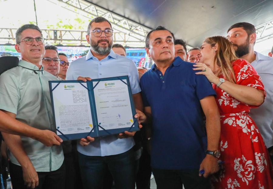 Wilson Lima e David Almeida inauguram complexo viário prefeito José Fernandes