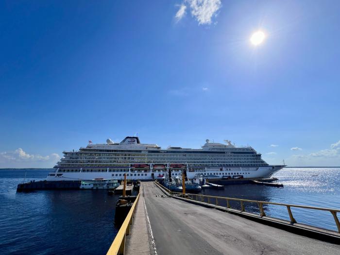 Chegada do navio Viking Sea nesta terça-feira abre a temporada 2023/2024 de cruzeiros em Manaus