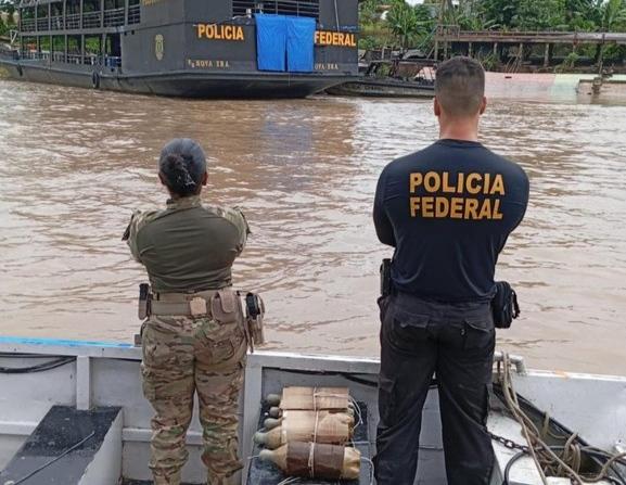 PF prende homem em flagrante e apreende 30 kg de droga, no Amazonas 