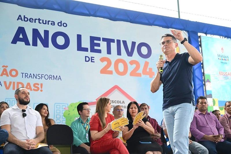 EDUCAÇÃO: David Almeida abre ‘Ano Letivo 2024’ na rede municipal e destaca investimentos visando melhorar índices no Saeb