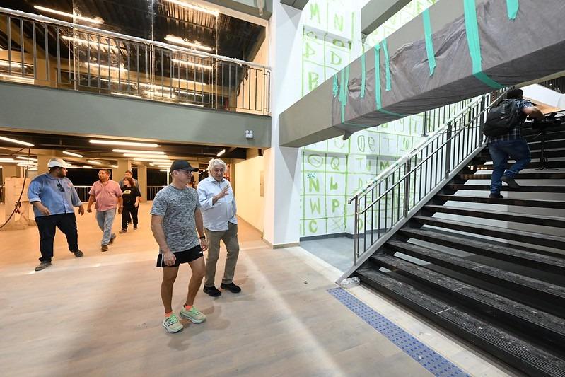 David Almeida faz vistoria técnica para testes de iluminação do mirante do ‘Nosso Centro’