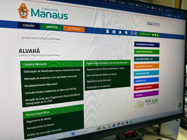 MANAUS - Alvará 2024 está disponível para consulta e pagamento via internet