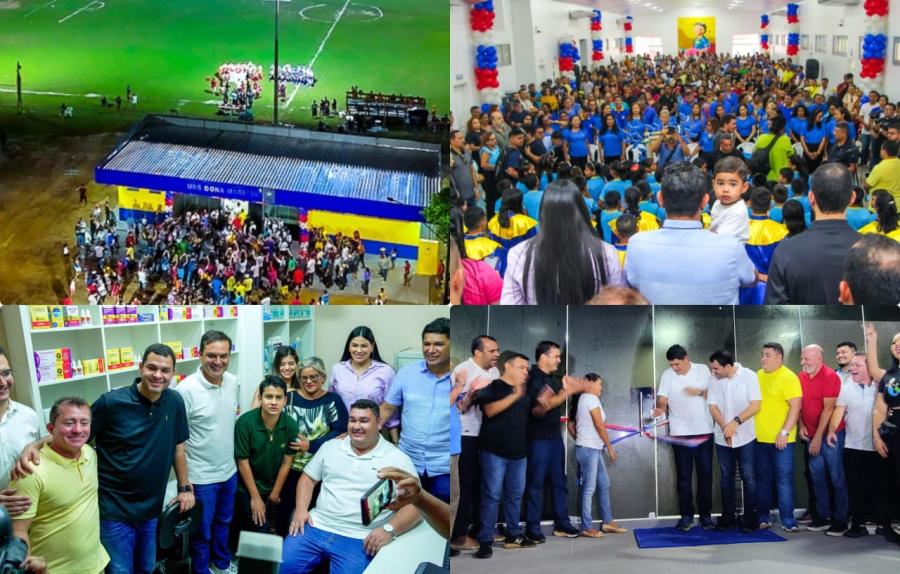 Bi Garcia entrega investimentos na educação, saúde e lazer na cidade e interior de Parintins