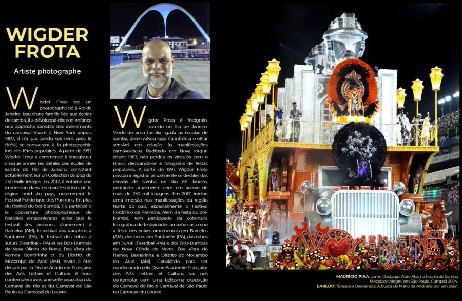 Wigder Frota comemora nova exposição no Le Carrousel Du Louvre, Paris, França